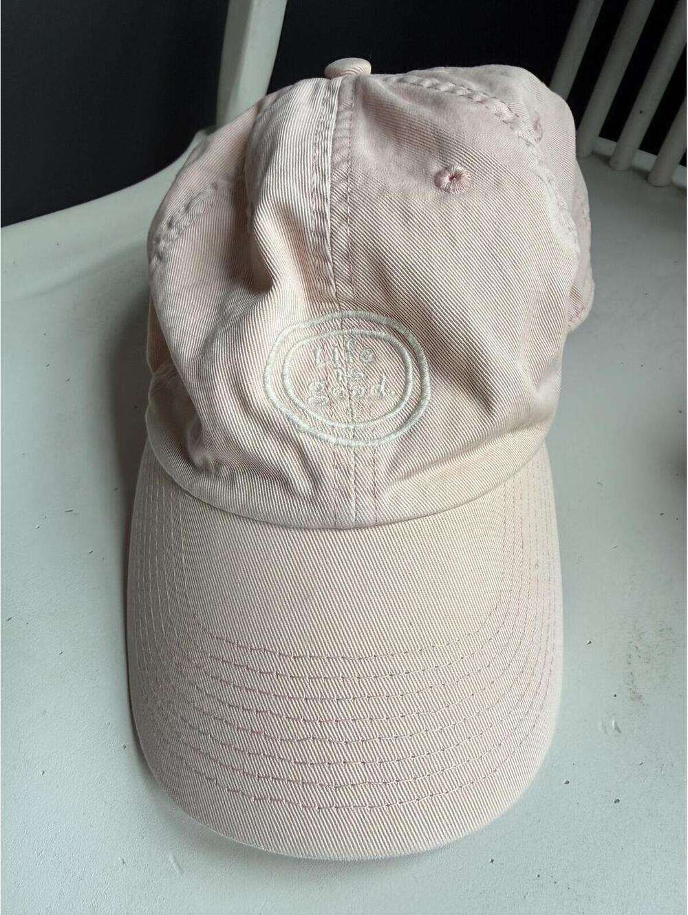 Life is Good Pink Embroidered Baseball Cap
